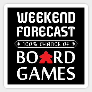 Red Meeple Weekend Forecast 100% Chance Of Board Games Magnet